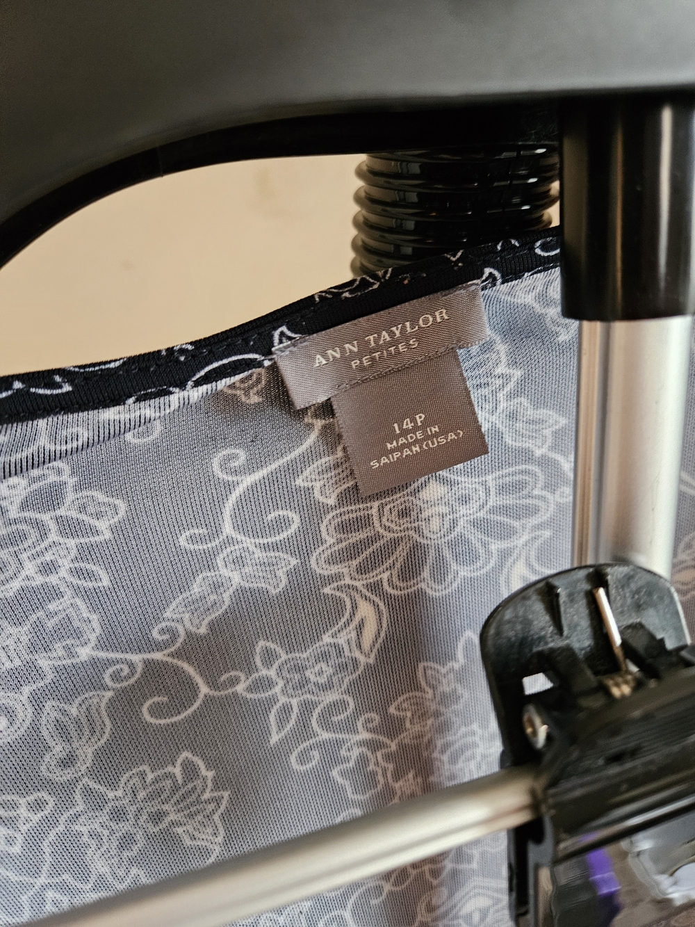 Ann Taylor Black and Gray Floral Wrap Dress - Picture 2 of 8
